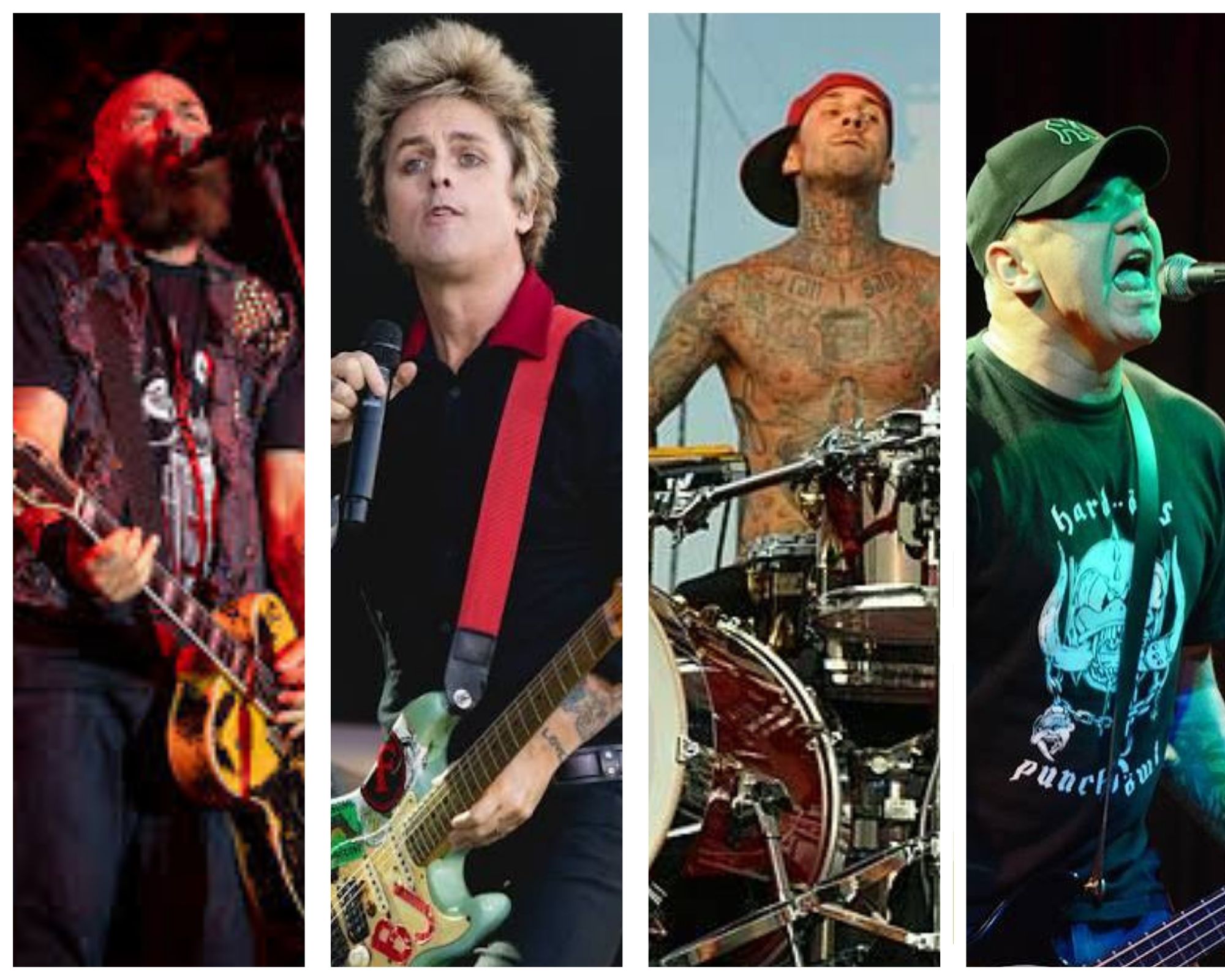 O supergrupo Cretin Family, formado por Tim Armstrong (Rancid), Billie Joe Armstrong (Green Day), Travis Barker (Blink-182) e o ex-baixista dos Ramones CJ Ramone